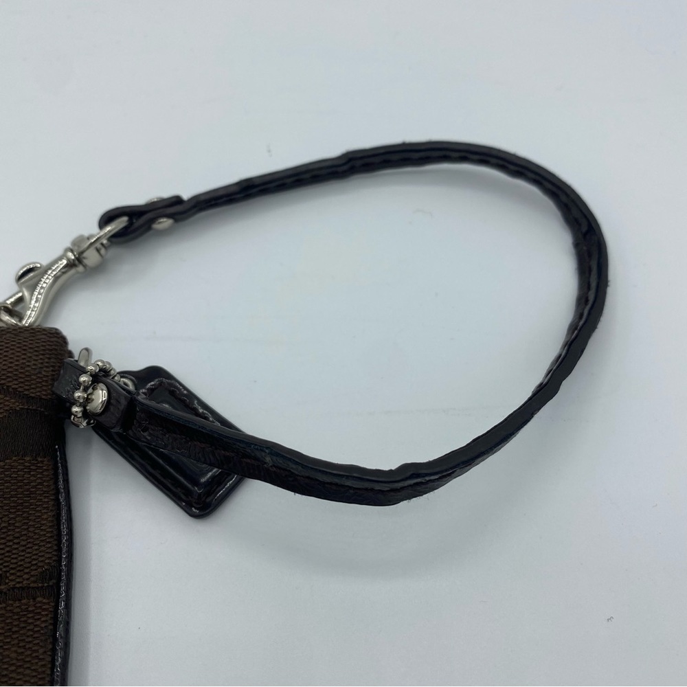 Coach Brown Wristlet Purse Clutch Wallet Bag - Picture 5 of 9